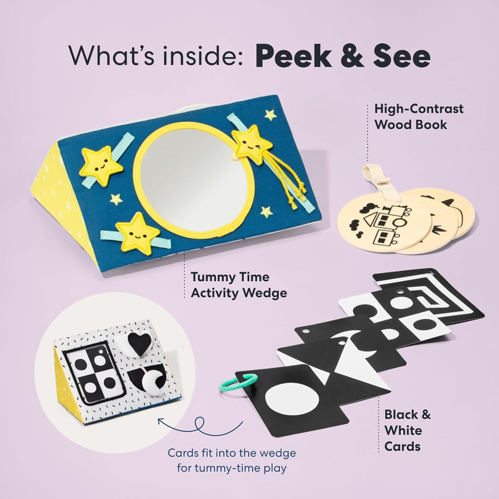 KiwiCo Baby Learning Bundle: Tracking Mirror, Sound Set & Stacker, Ages 0+