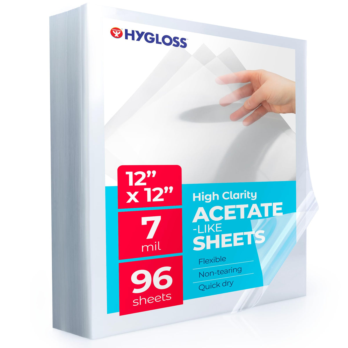 Hygloss Clear Acetate Sheets, 7 Mil (Size and Pack Options)