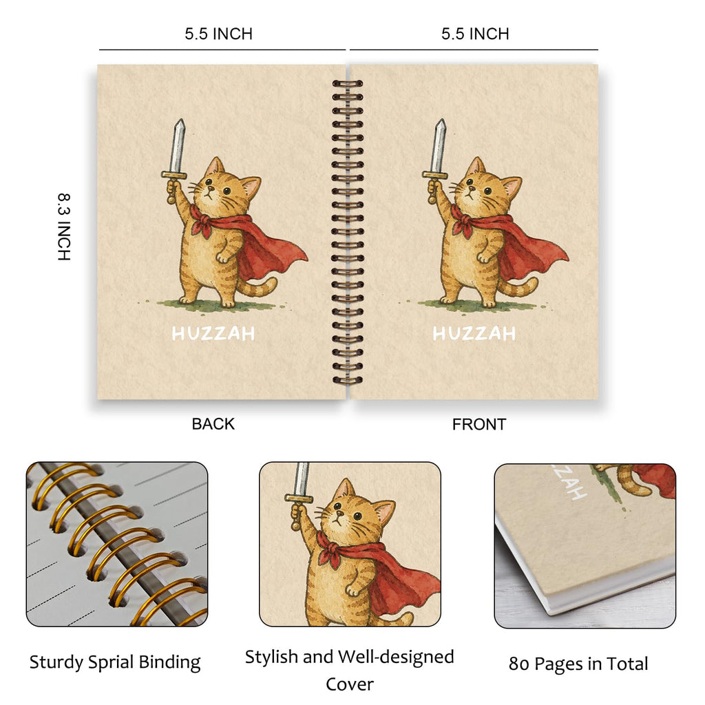 Frog Notebook, Frog Office Supplies, Cute Spiral Journal for Teens