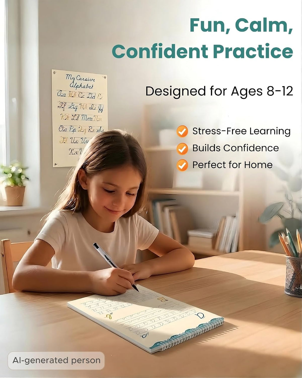 Magic Grooved Cursive Handwriting Workbook for Kids