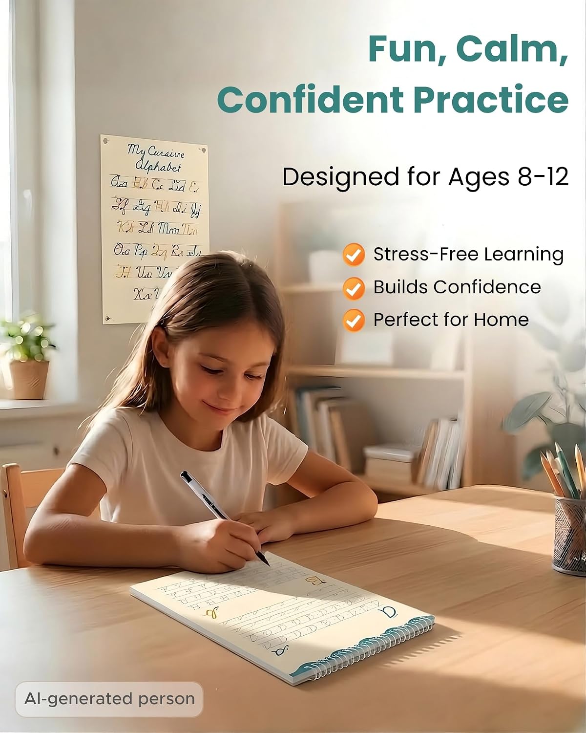 Magic Grooved Cursive Handwriting Workbook for Kids