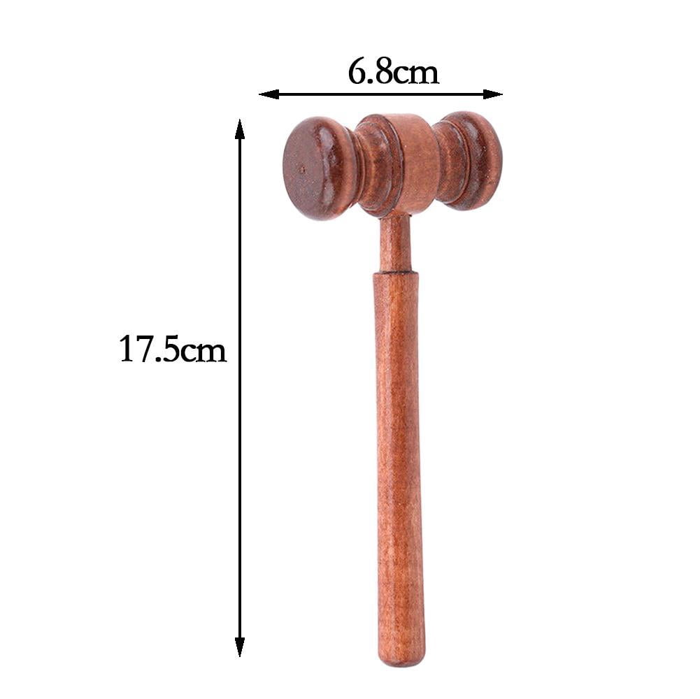 1PC Crafted Court Hammer Gavel Handmade Wooden Auction Lawyer Judge Ha
