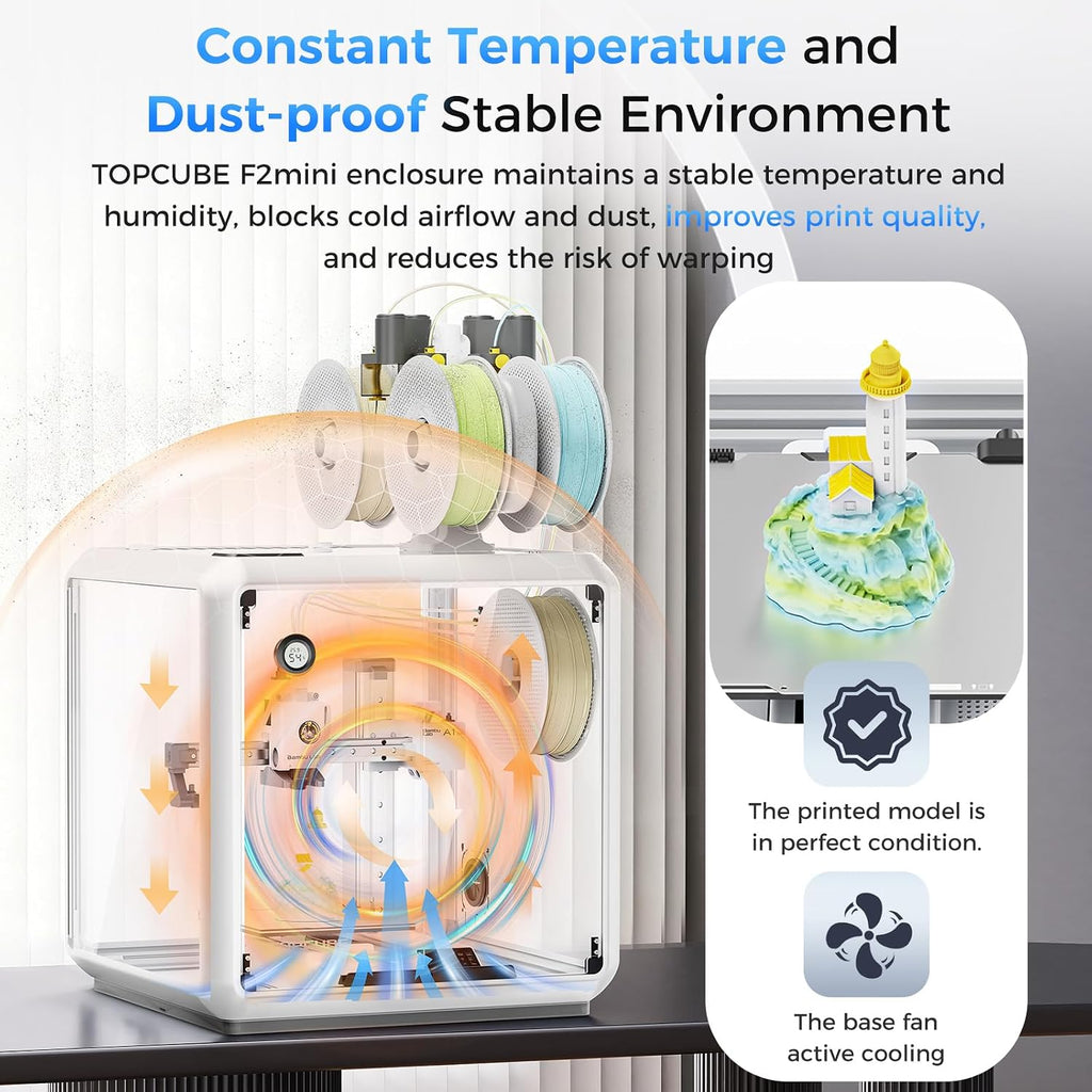 TOPCUBE F2 Mini Acrylic 3D Printer Enclosure for Bambu Lab A1 Mini
