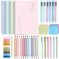 33 Pcs Cute Spiral Notebook Stationary Set for Women