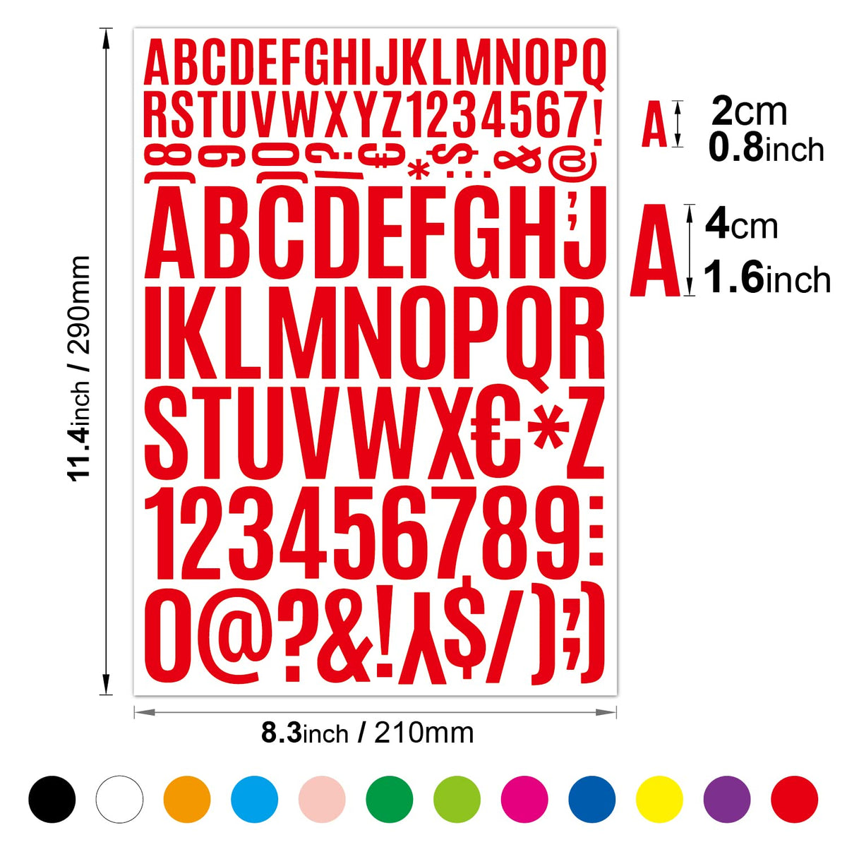 1512 Letter Stickers 12 Sheets Alphabet Stickers Vinyl Self-Adhesive Number Alphabet Vinyl Stickers, Mailbox Numbers Labels DIY Crafts Art Making, Decals for Sign,Scrapbook, Classroom Decor, Door