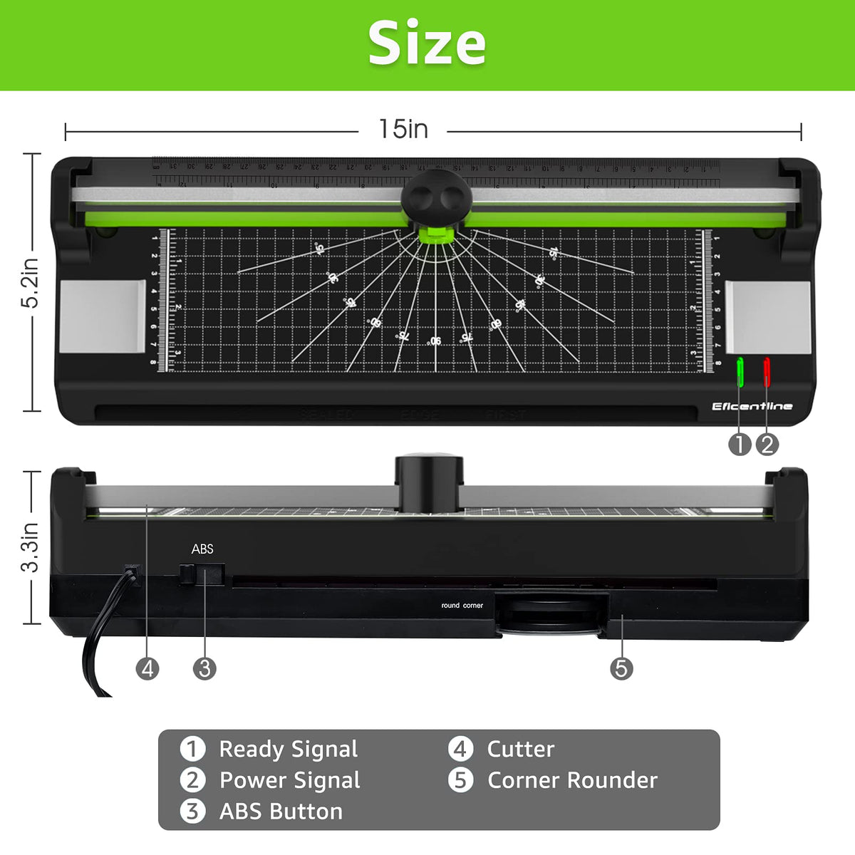 13" Thermal & Cold Laminator with Pouches, Trimmer & Corner Rounder