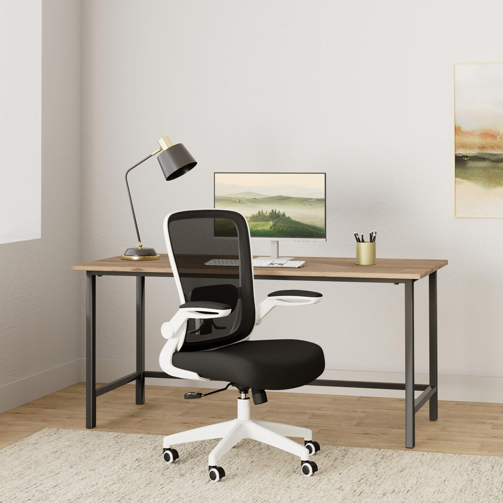 FelixKing Office Chair, Ergonomic Desk Chair Breathable Mesh Chairs Adjustable High Back Lumbar Support Flip-up Armrests, Executive Rolling Swivel Comfy Computer Chairs Home Office Black
