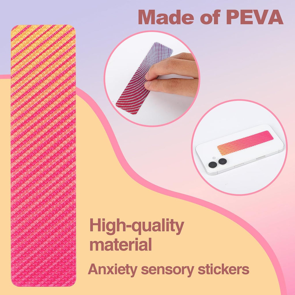 36 Pcs Textured Sensory Stickers, Tactile Strips for Teens and Adults