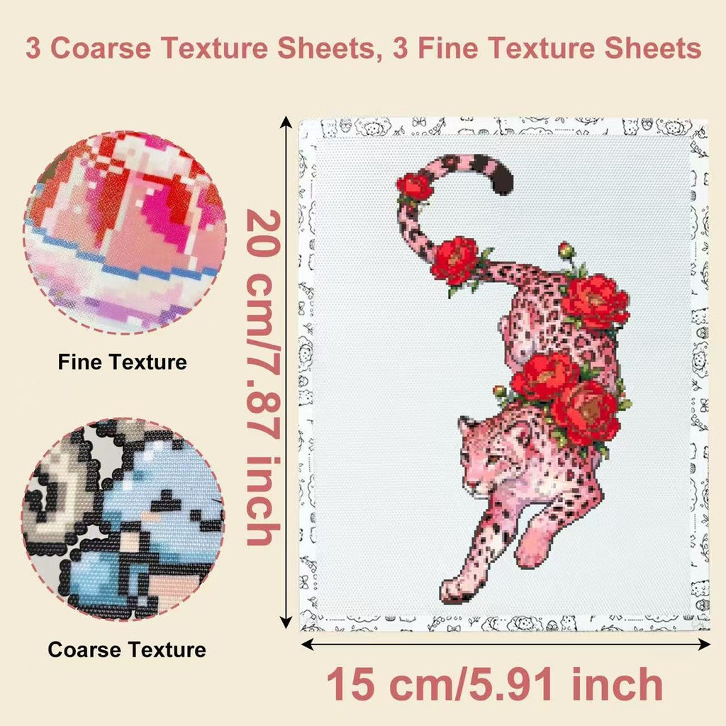 6 Sheets Rainbow Glitter Iron Paper for Perler Beads 7.8x6 Inch
