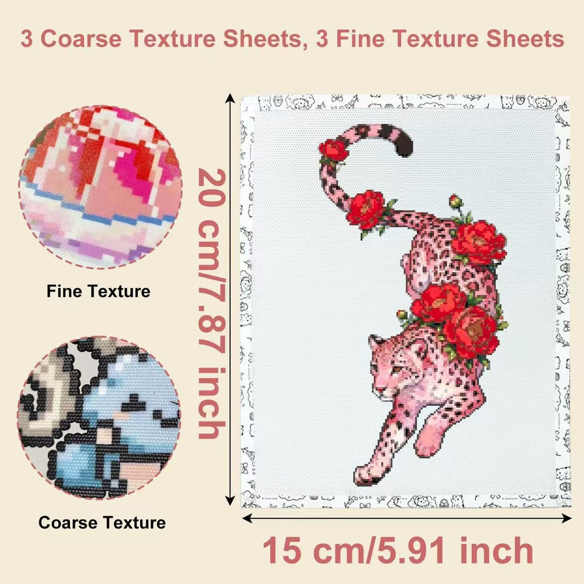 6 Sheets Rainbow Glitter Iron Paper for Perler Beads 7.8x6 Inch