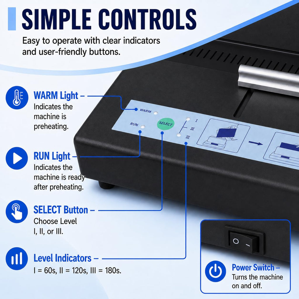 Thermal Binding Machine 500 Sheets Capacity, Book Binding Material