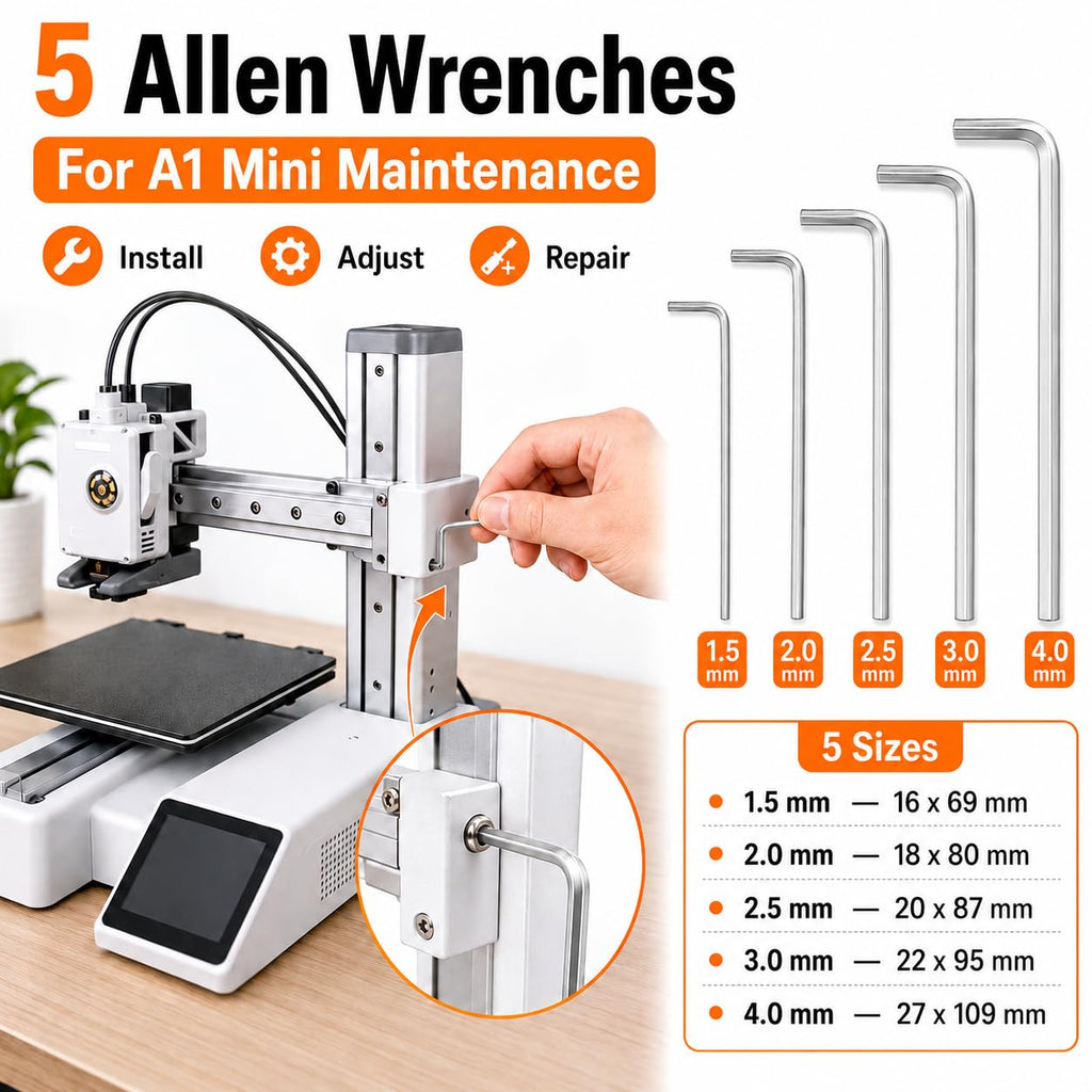 61-Piece 3D Printer Tool Kit for Bambu Lab A1/A1 Combo, Maintenance Set