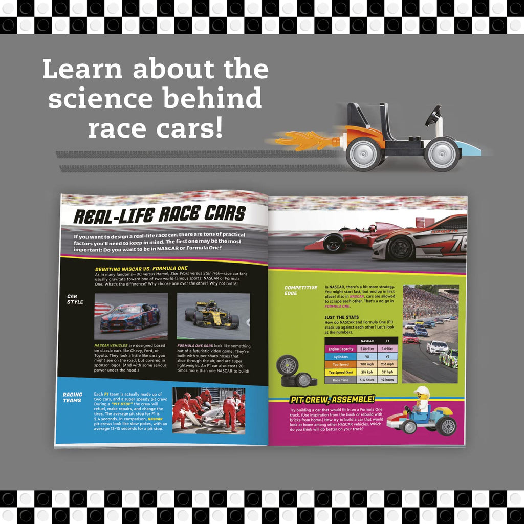 Klutz: LEGO Race Cars STEM Activity Kit (Ages 8+)
