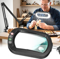 30X 12X Square Magnifying Glass with Light and Clamp, 36'' Ultra Long Lamp