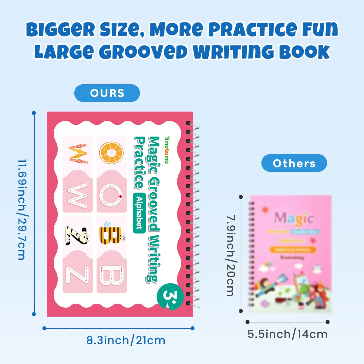 Magic Grooved Writing Practice Books for Kids 3-8