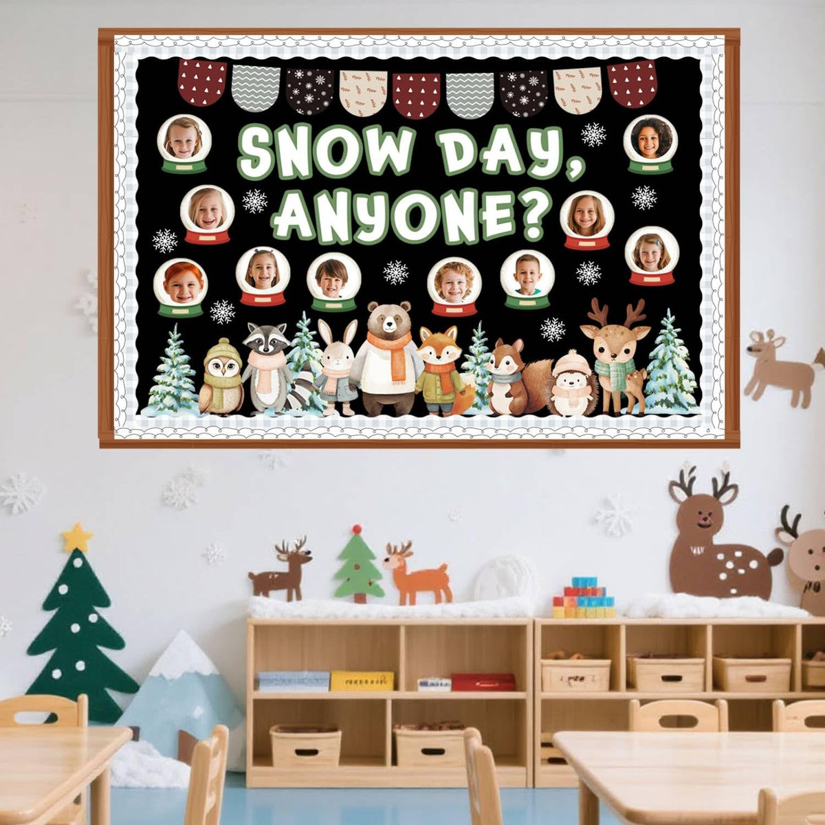 Funrous 71 Pcs Winter Bulletin Board Set Holidays Around The World