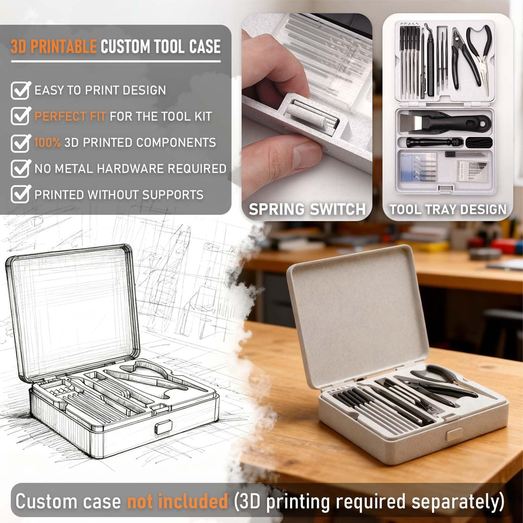 3D Printer Tools Kit, Quality 3D Printing Tool Kit for Model Finishing/Deburring/Drilling, 3D Printer Accessories for All FDM/SLA Printers Removing Support, Cutting Filament, Cleaning Nozzle