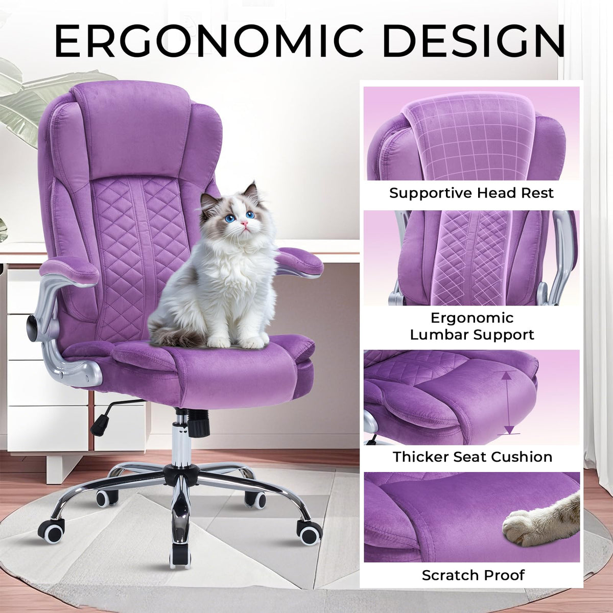 HESL 350 lb High-Back Executive Desk Chair (Multiple Colors)