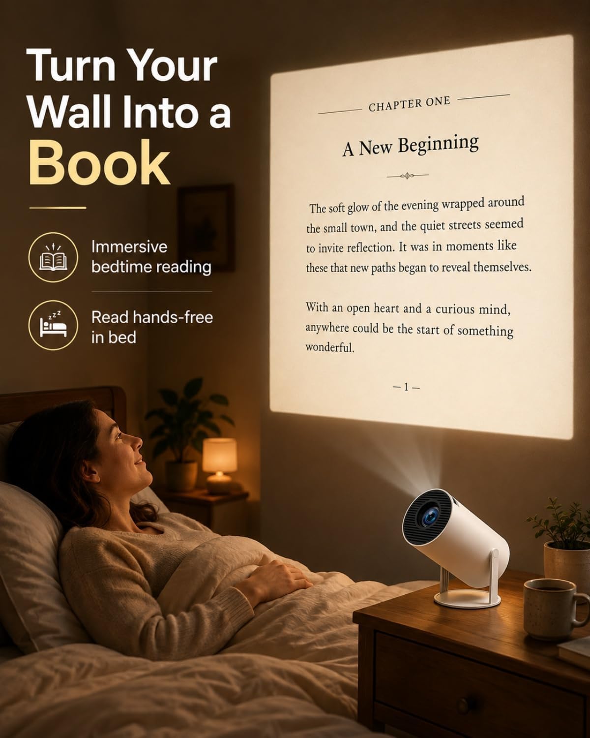 Smart Book Projector with 720p HD Display