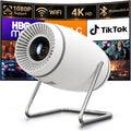 【Built-in APPS】Mini Projector With Wifi And Bluetooth, 1080P 4K Support Portable Projector, Movie Projector for Bedroom, Compatible with Smartphones/TV Stick/iPad/PS5/Laptop/HDMI/USB
