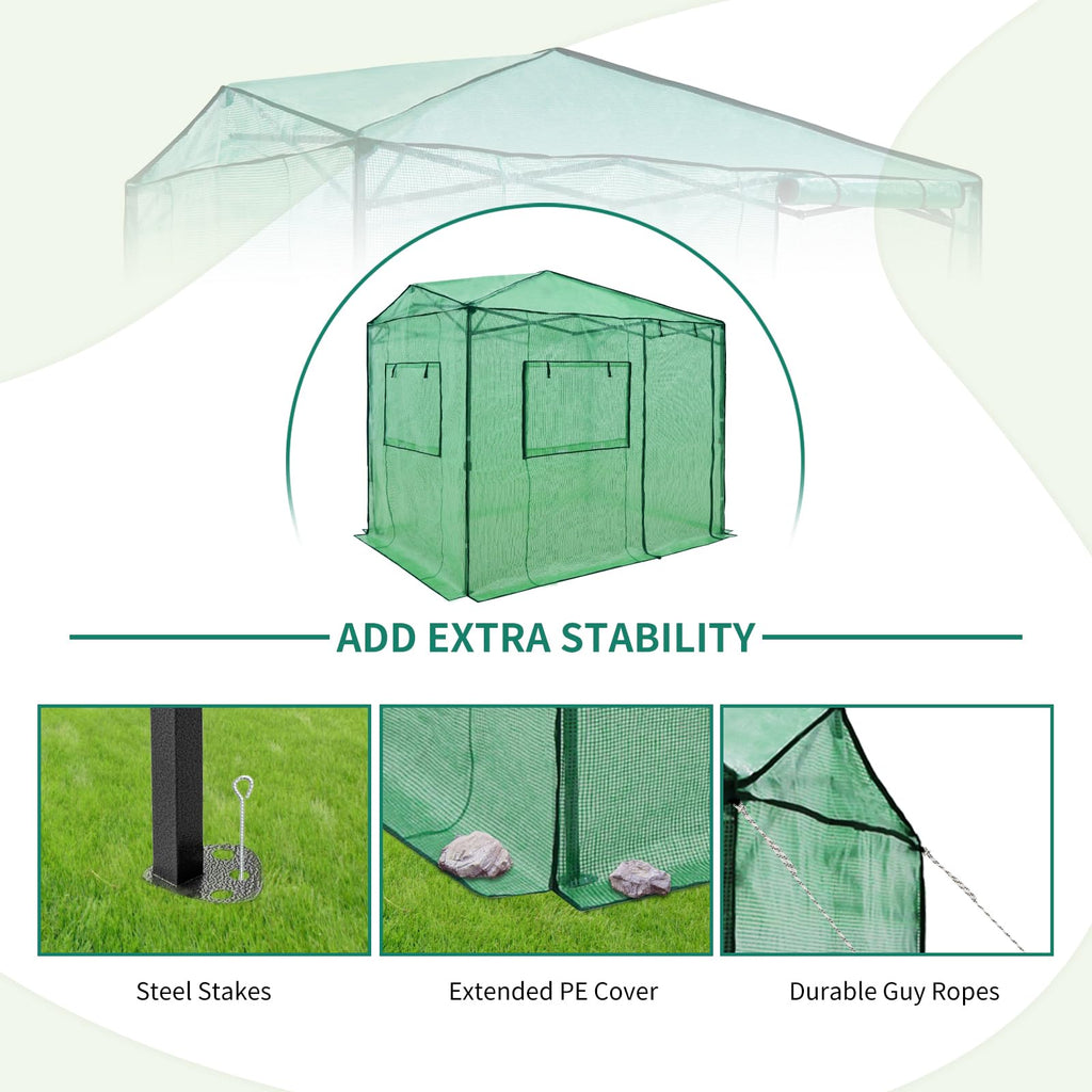 EAGLE PEAK Pop-Up Walk-In Greenhouse (Multiple Sizes)