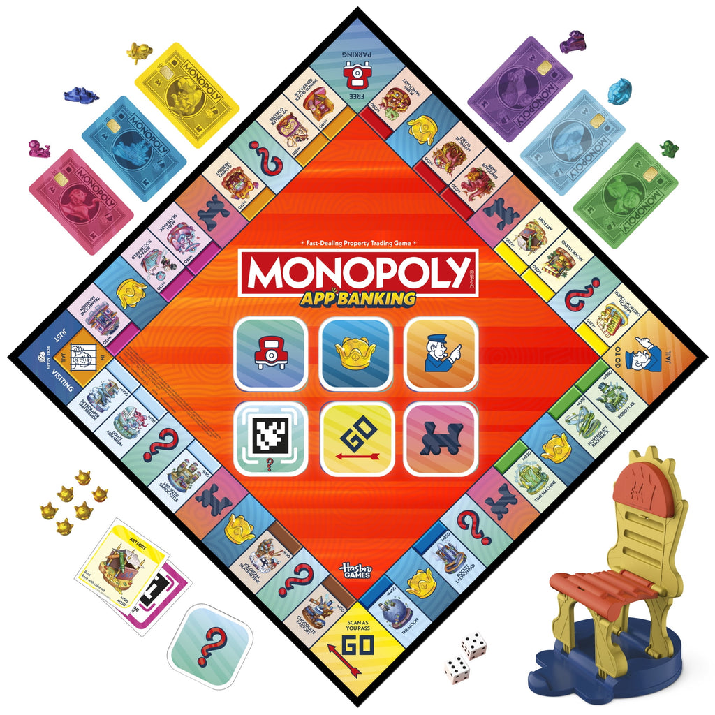 Monopoly App Banking Board Game, App-Enabled Game, Links to Smart Devi