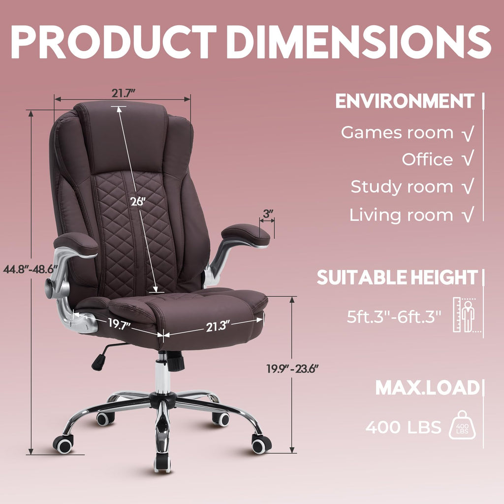 HESL 350 lb High-Back Executive Desk Chair (Multiple Colors)