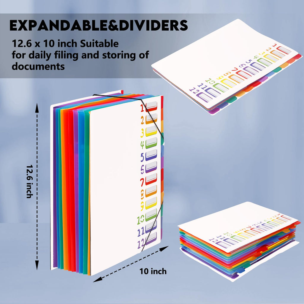 24 Pockets Expanding File Folder Organizer,Accordion File Organizer