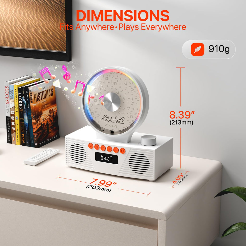 ROADOM KC607 Rechargeable Bluetooth CD Player for Learning (K–12)