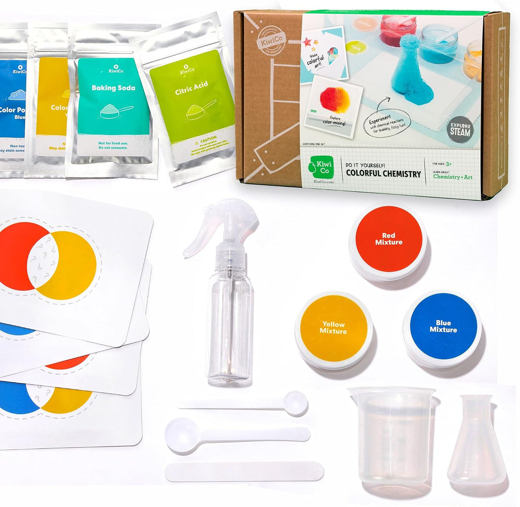 KiwiCo Colorful Chemistry Set - Kid-Tested Chemistry Set for Ages 3-8
