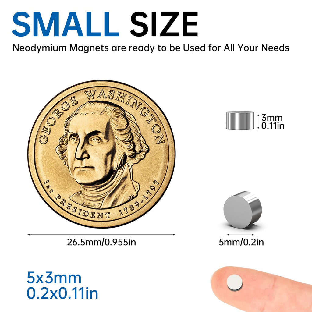 Magnet for Crafts, 622PCS Small Neodymium Magnet for 3D Printing