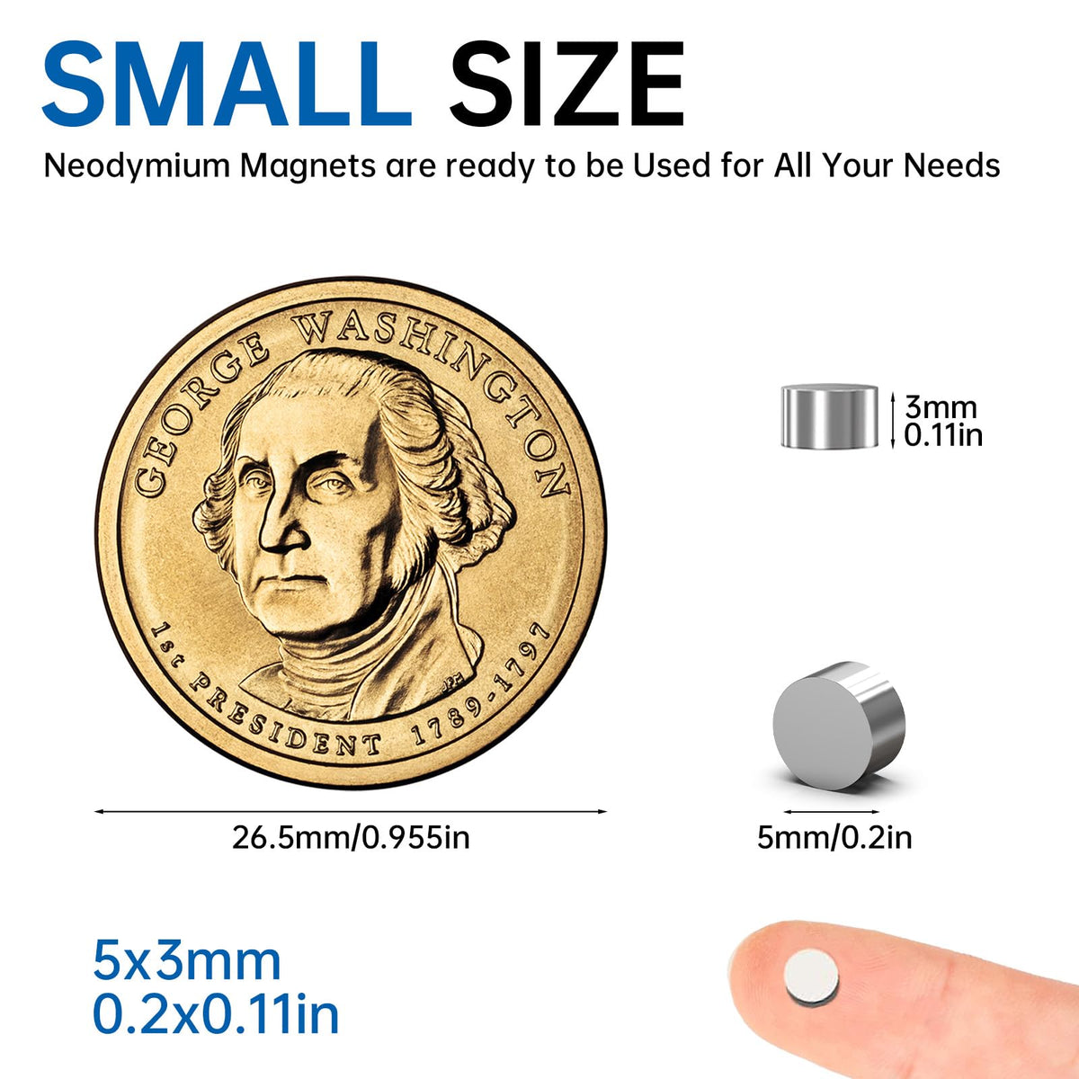 Magnet for Crafts, 622PCS Small Neodymium Magnet for 3D Printing