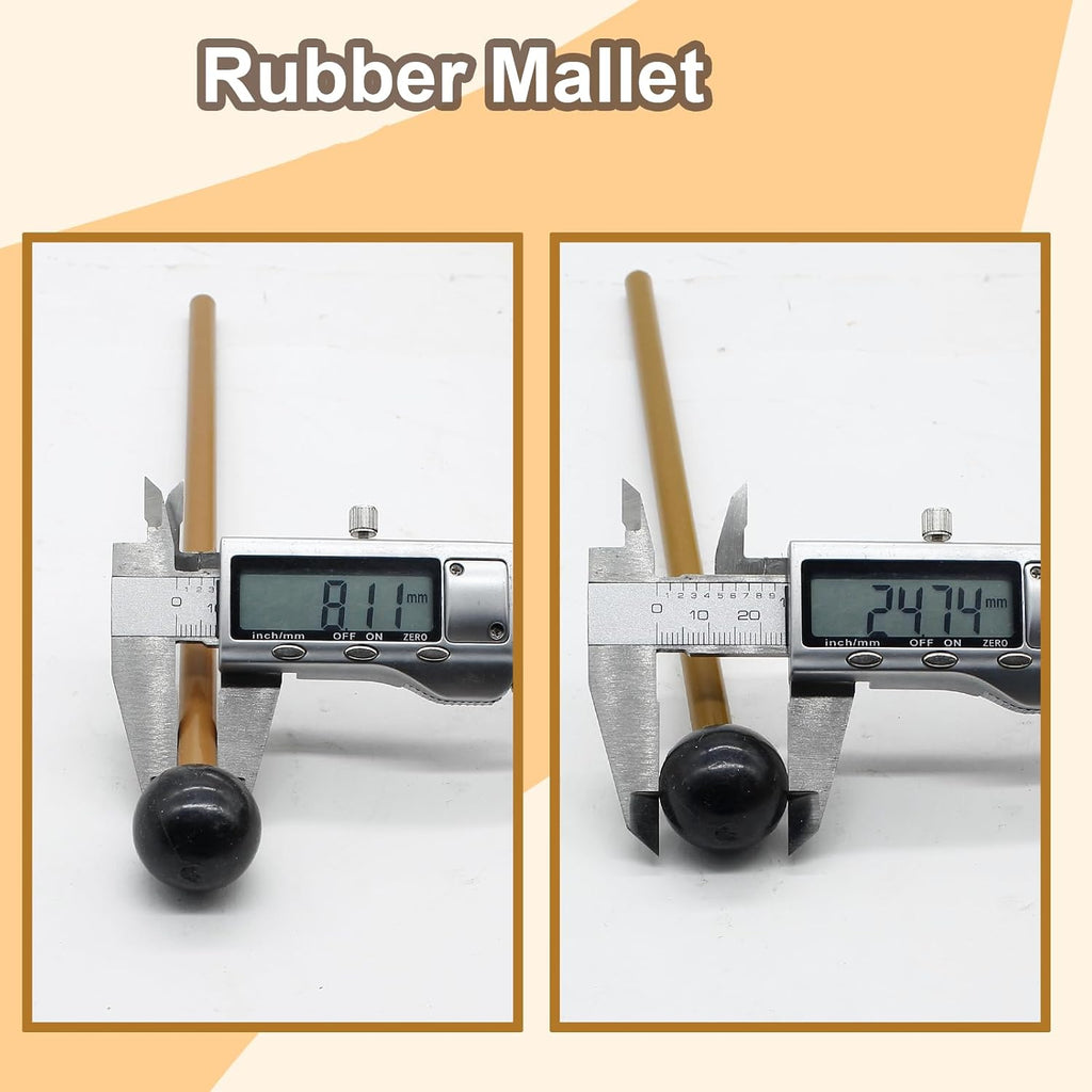 Luomorgo Glockenspiel Mallets, Rubber Head Xylophone Mallets, 2 Pcs