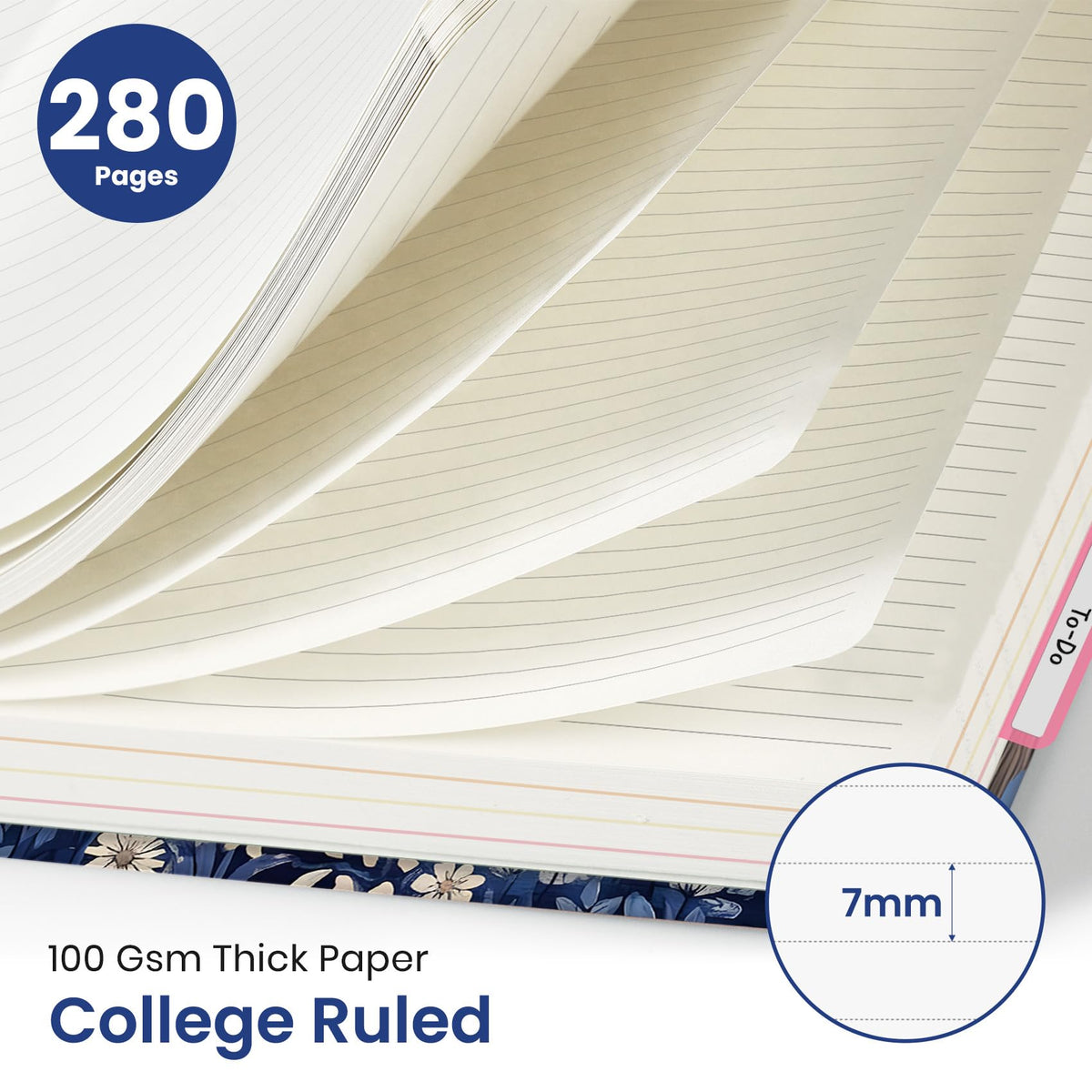 Taja Spiral Notebooks for Work 5 Subject Notebook with Removable Dividers