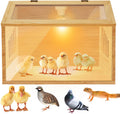 Brooder Box for Chicks，Indoor Smart Wooden Poultry Brooder with Heater, Suitable for 5-7 Newborn Chicks, Ducks, Quail, etc.（12 * 12 * 15.7inch）