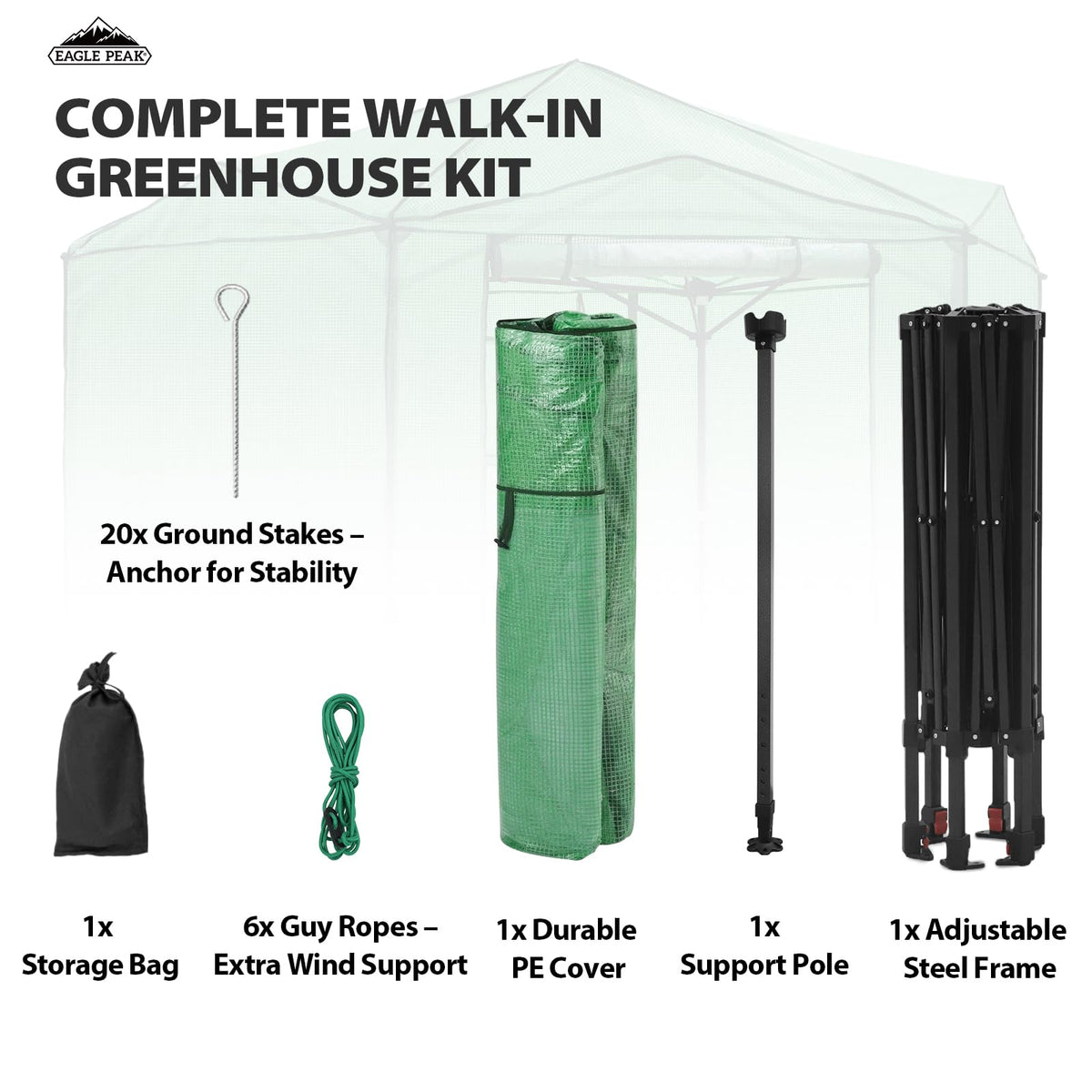 EAGLE PEAK Pop-Up Walk-In Greenhouse (Multiple Sizes)