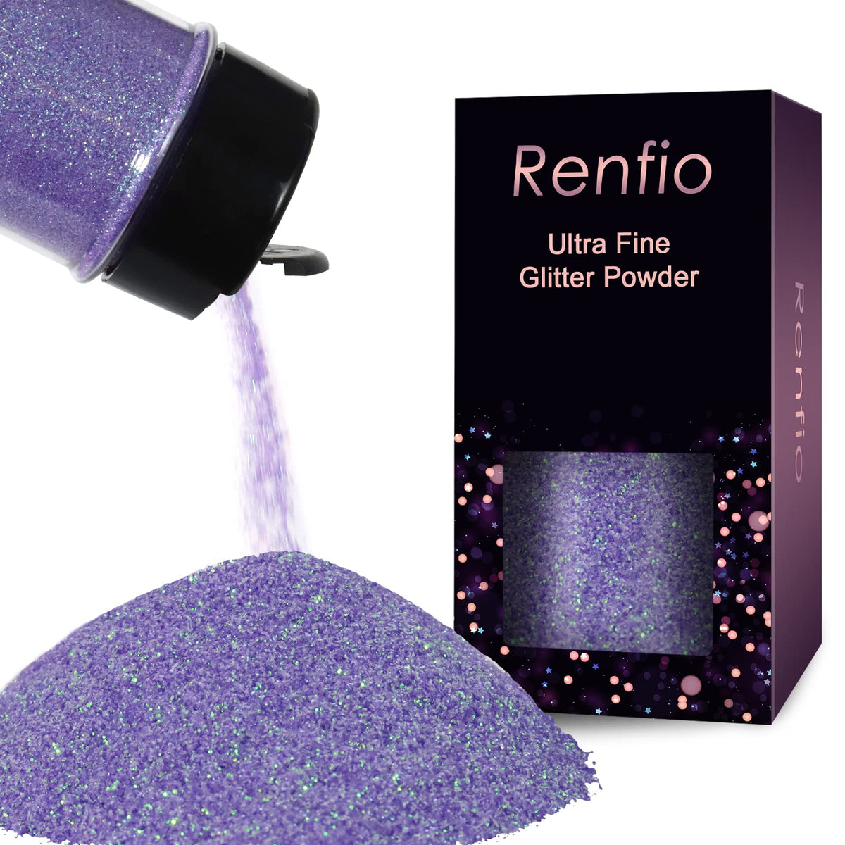 Renfio: Ultra Fine Glitter Powder, 2.11 oz (60g) – Metallic & Holographic