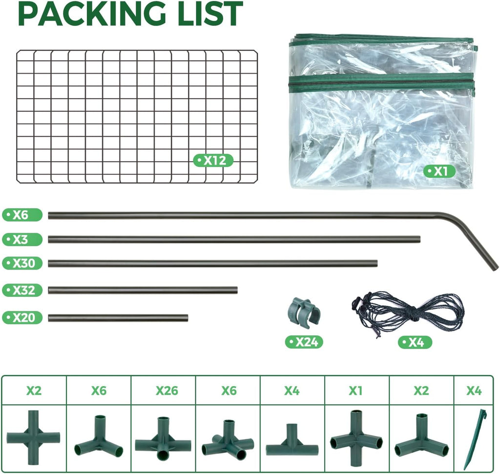 Ohuhu Plastic Greenhouse with 3–4 Tiers, Up to 22.56 Sq Ft