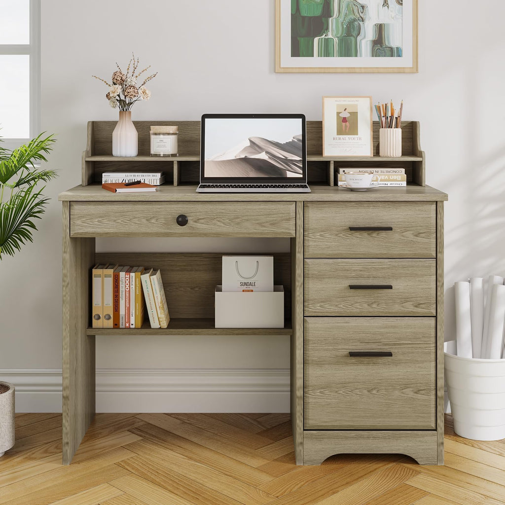 4 EVER WINNER 44-Inch Student Desk with Drawers