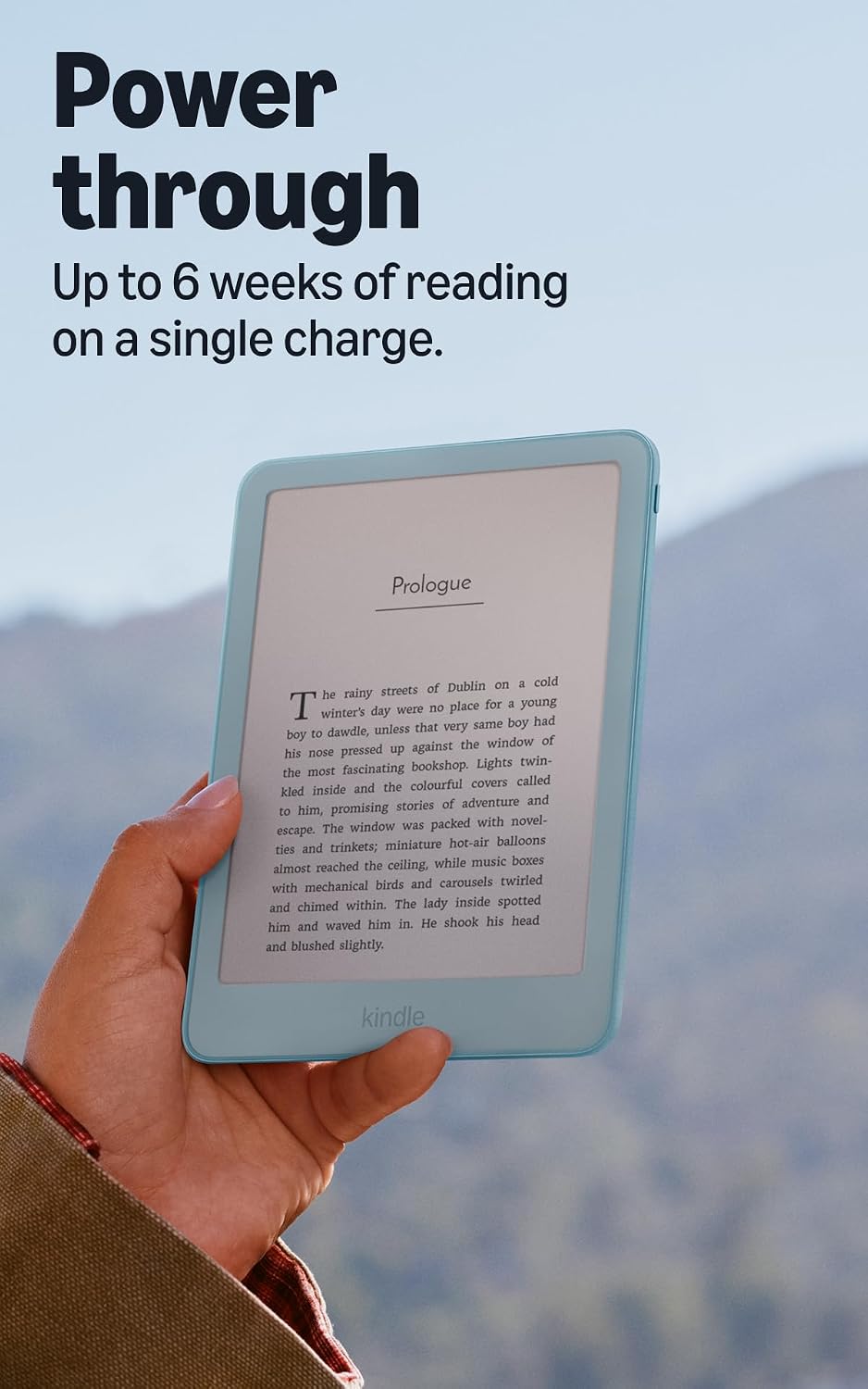 Amazon Kindle 32GB (all-new), Thinner, new aluminum design, 6" display, Without Lockscreen Ads, Alpine Sky Aluminum