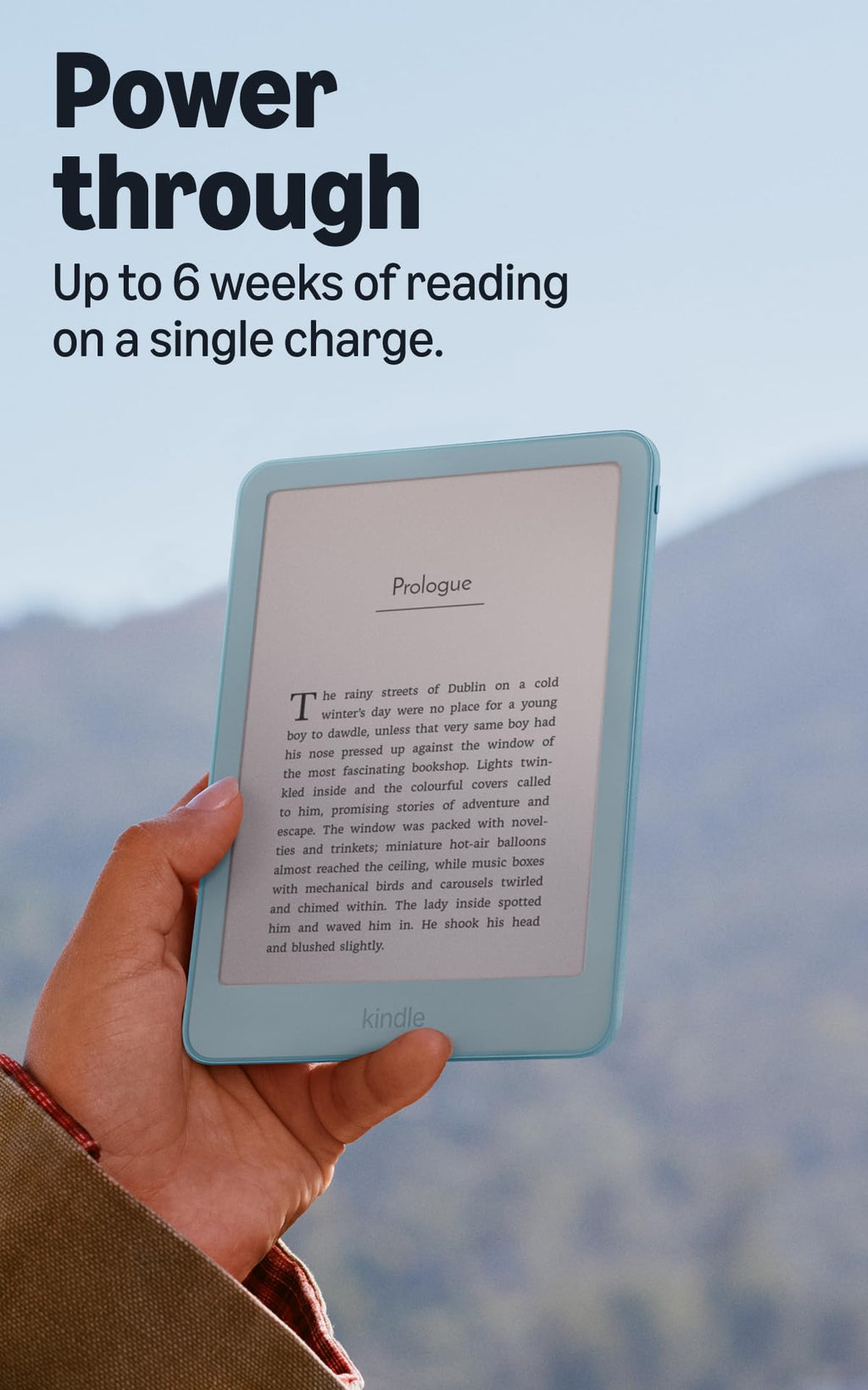 Amazon Kindle 32GB (all-new), Thinner, new aluminum design, 6" display, Without Lockscreen Ads, Alpine Sky Aluminum