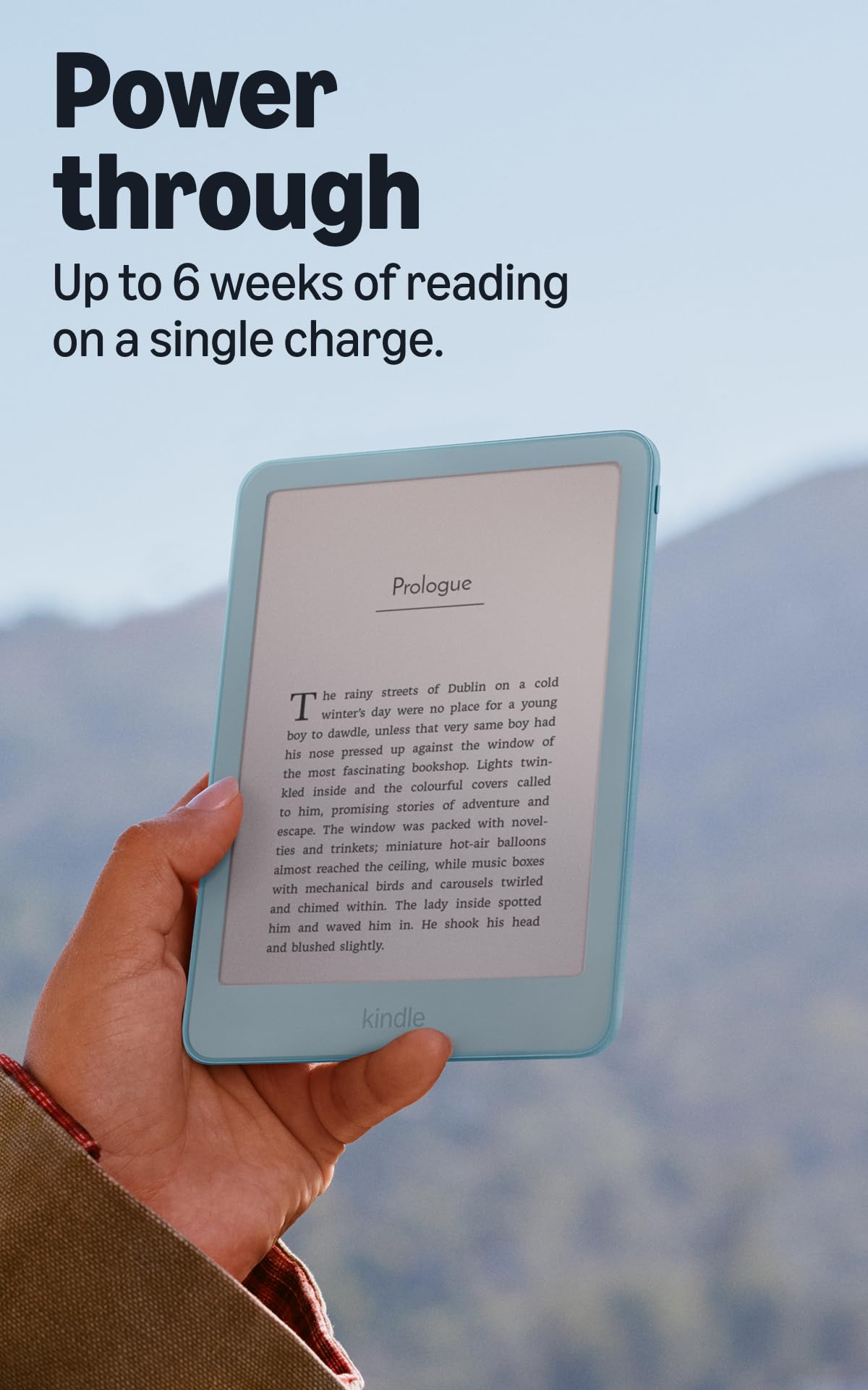 Amazon Kindle 32GB (all-new), Thinner, new aluminum design, 6" display, Without Lockscreen Ads, Alpine Sky Aluminum