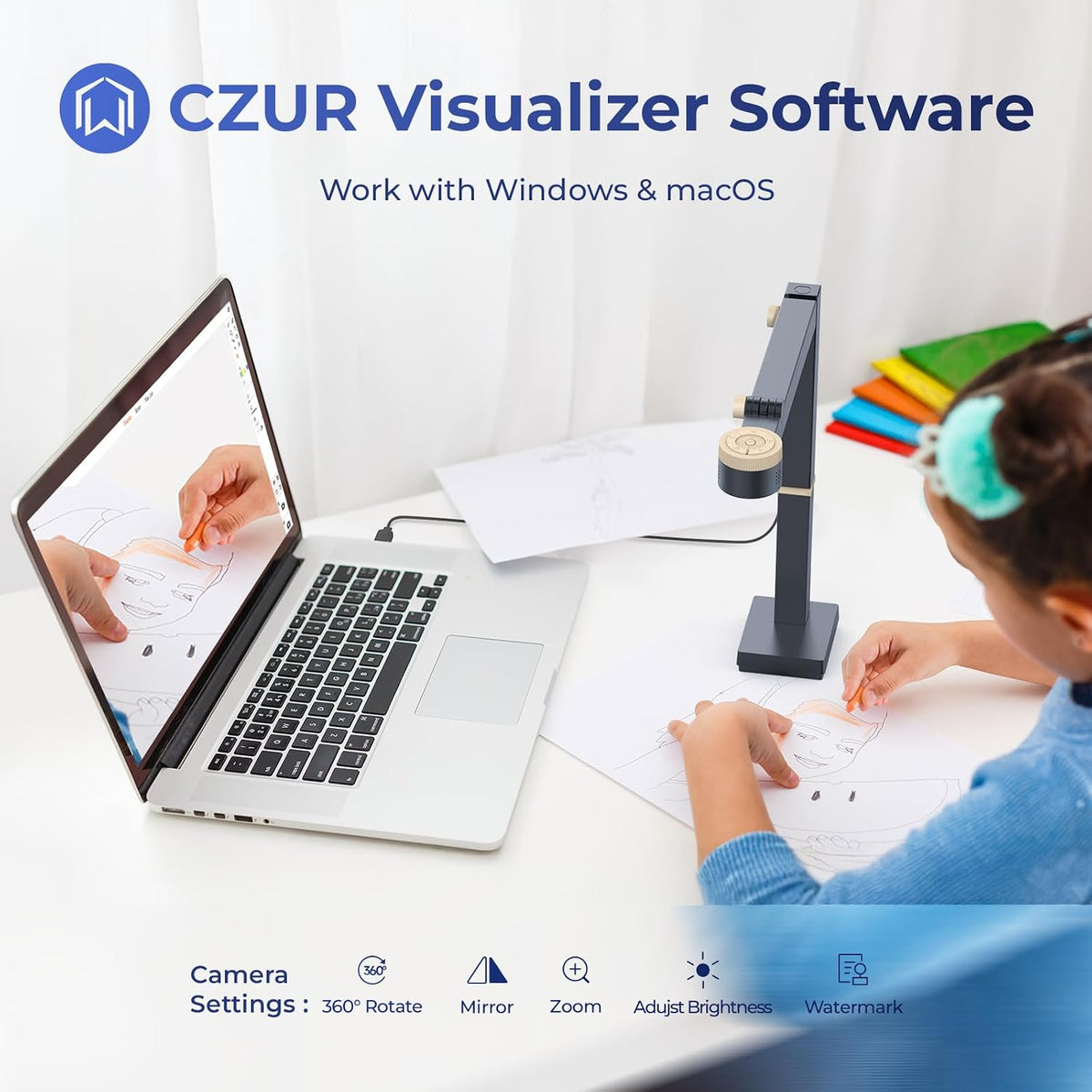 CZUR Fancy S Pro 12MP USB Document Camera - Black