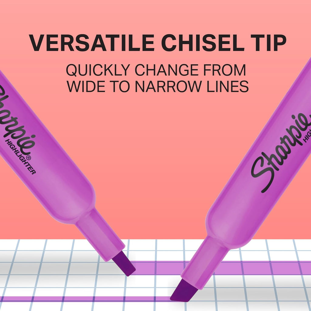 Sharpie Accent Tank-Style Highlighters, Assorted Colors, 4 Count - Back to School, Desk Supplies