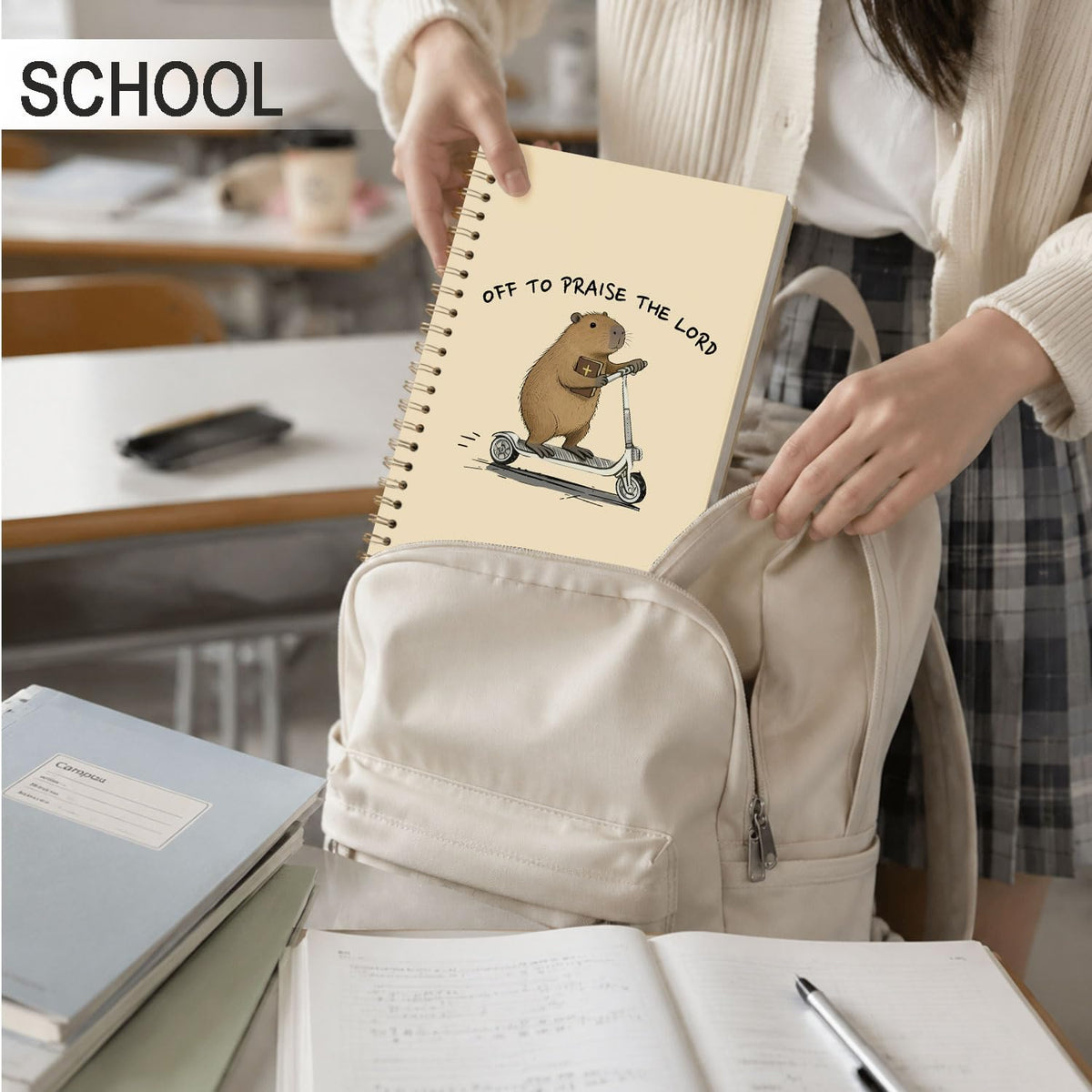 Frog Notebook, Frog Office Supplies, Cute Spiral Journal for Teens
