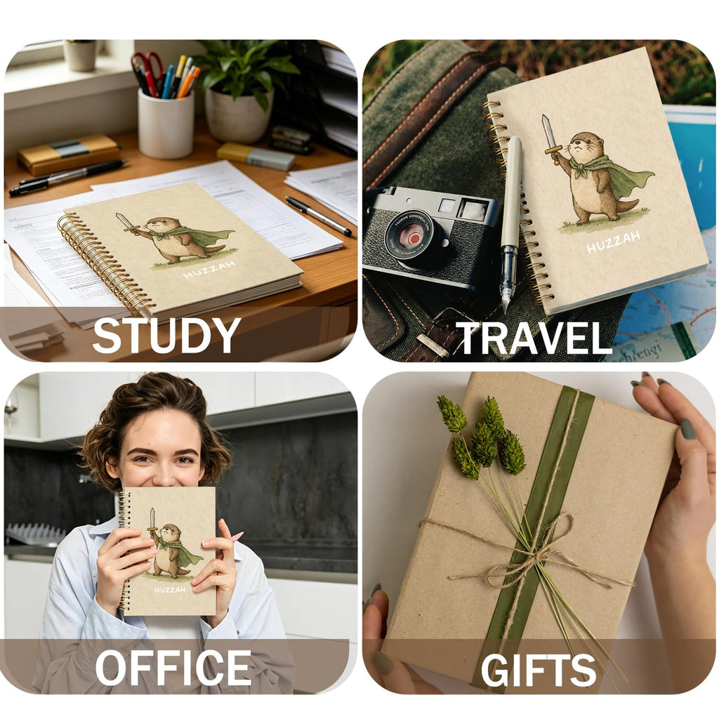 Frog Notebook, Frog Office Supplies, Cute Spiral Journal for Teens