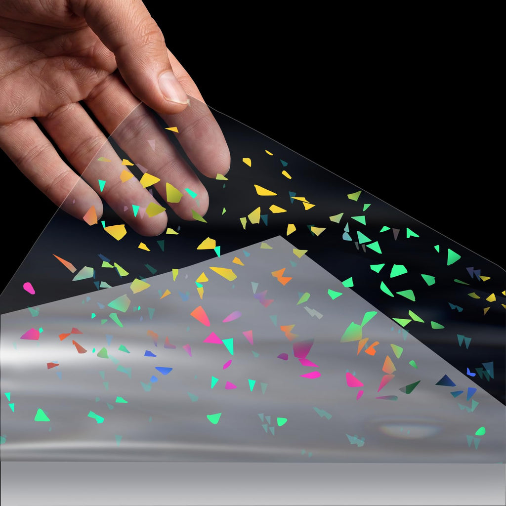 36 Sheets Holographic Laminating Sheets Clear Self Adhesive Sticker Paper