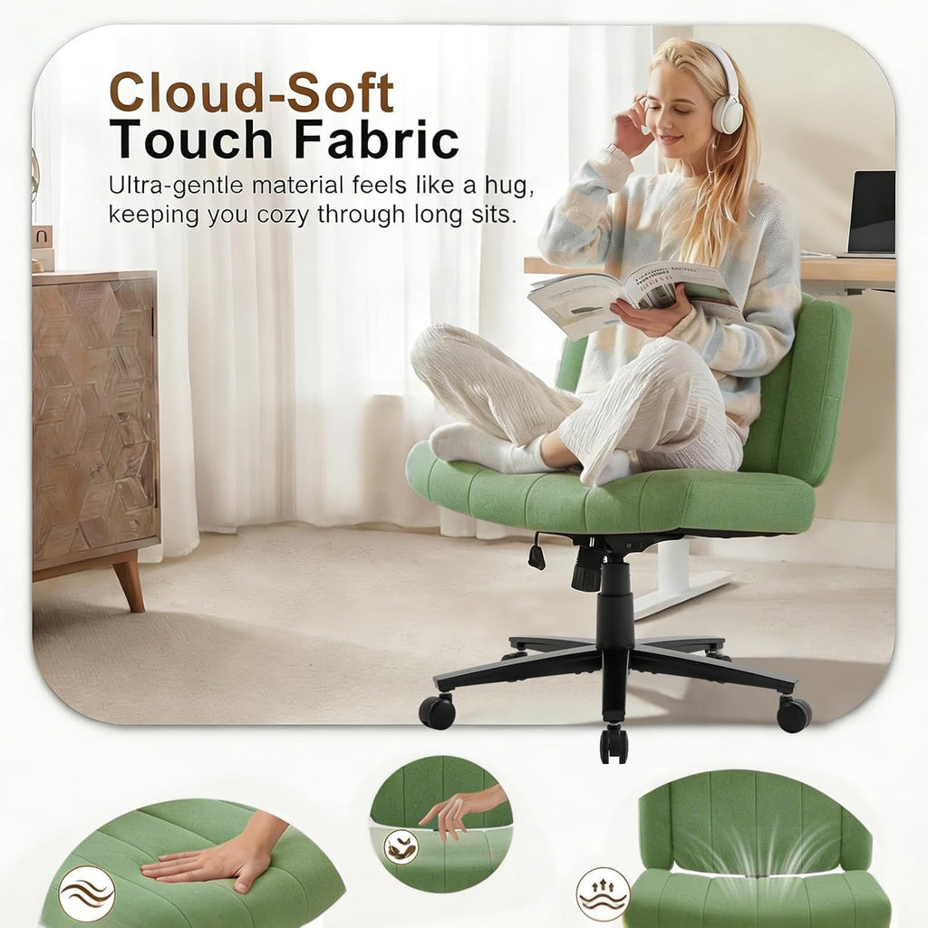 Vigosit Plush Cross-Legged Desk Chair (Multiple Colors)