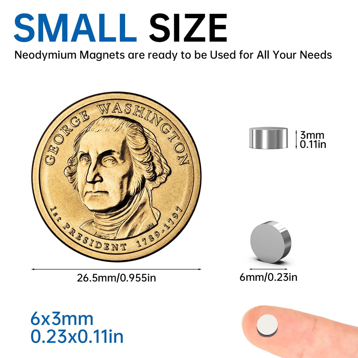 Magnet for Crafts, 622PCS Small Neodymium Magnet for 3D Printing