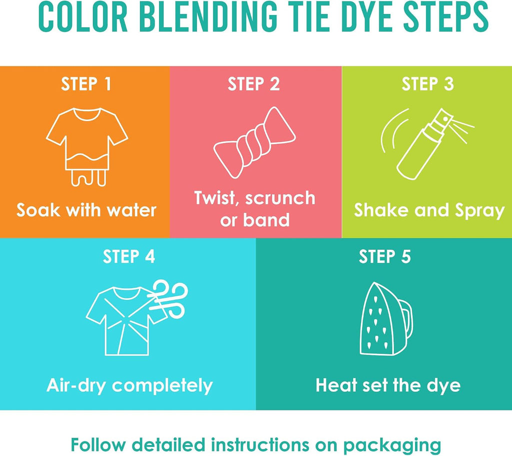 Sei Tie Dye Kit Natural Fade, 8 Color Earth Tone Fabric Dye Spray Set